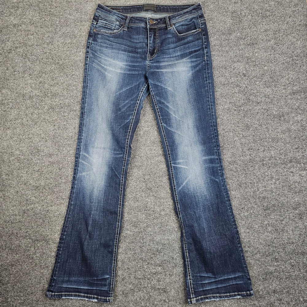 Buckle Black Fit No. 76 Bootcut Jeans Women's 27 Mid Rise Dark Wash Stretch READ - Picture 1 of 9